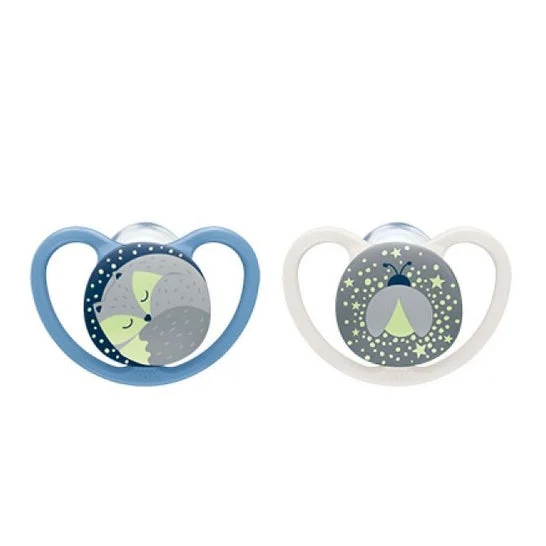 Nuk Pacifier Space Night 0-6M 2 Unità