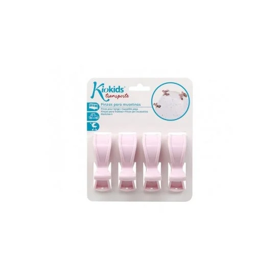 Kiokids Set di Pinzette di Mussola Rosa
