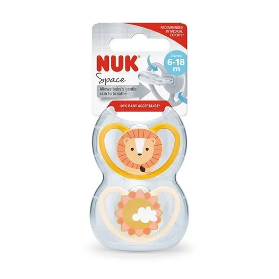 Nuk Space Chupete León Sol 6-18 Silicona 2uds