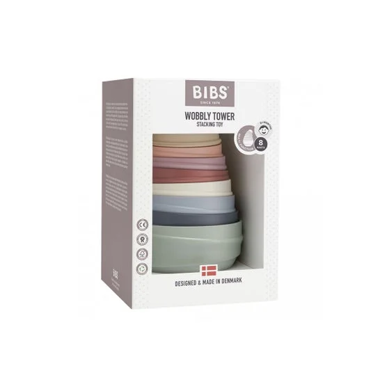 Bibs Set Wobbly Tower Pastel Rainbow