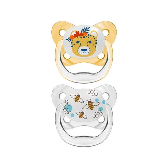 Dr Brown's Chupete Prevent Mariposa 6 a 18 Meses Amarillo 2uds