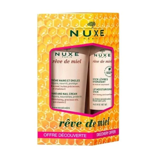 Nuxe Reve de Miel Pack Crema per le mani 30ml + Rossetto 4gr