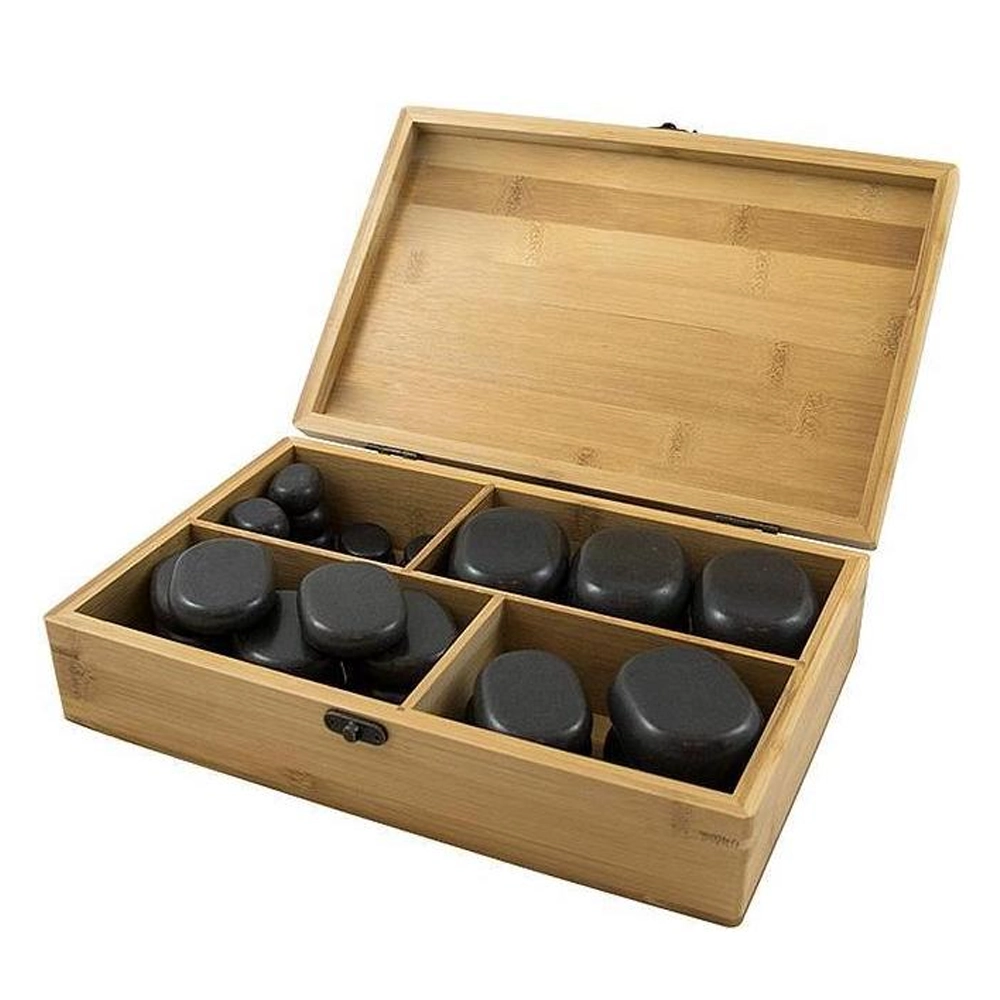 Kit 36 Pietre Basalto per Massaggio Hot Stone Spa e Centro Benessere