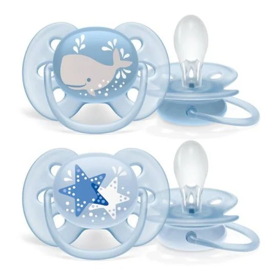 Avent Succhietto Ultra Soft Balena Stella 6-18M 2 Unità