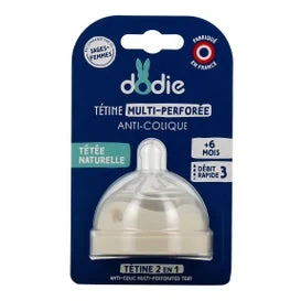 Dodie Tetina Multiperforada Anticólico Flujo 3 +6M 1ud