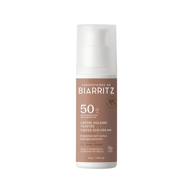 LABORATOIRES DE BIARRITZ Alga Maris – Crema Viso Solare Colorata SPF 50 Doré