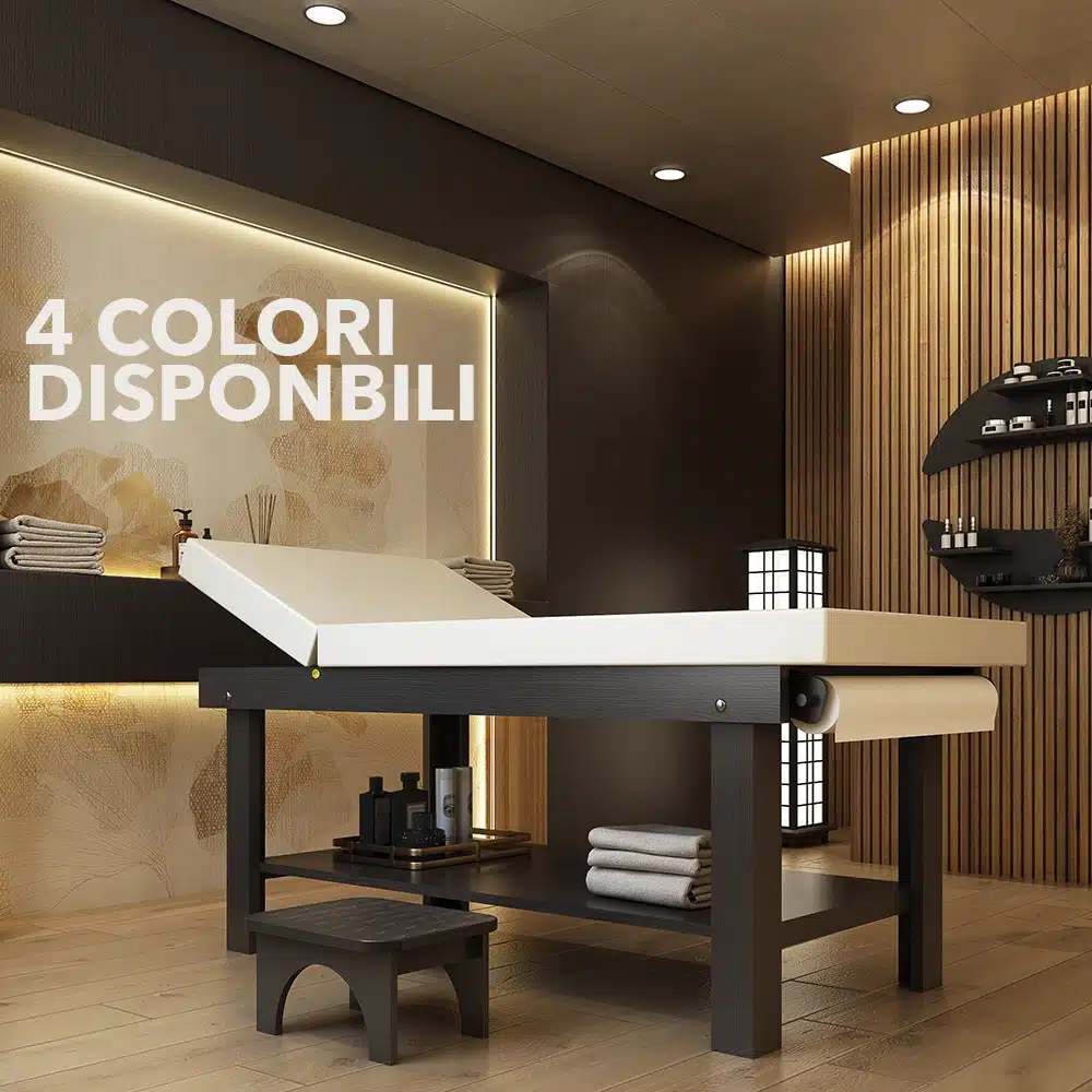 Lettino da massaggio WELLNESS Professionale in legno massello di faggio italiano