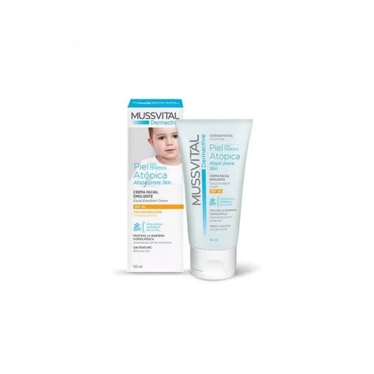 Crema Viso Emolliente Mussvital per Pelle Atopica SPF20 75ml