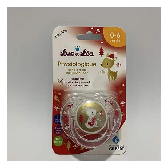 Luc e Lea Chupete Conejo Navideño 0-6 Meses 1ud