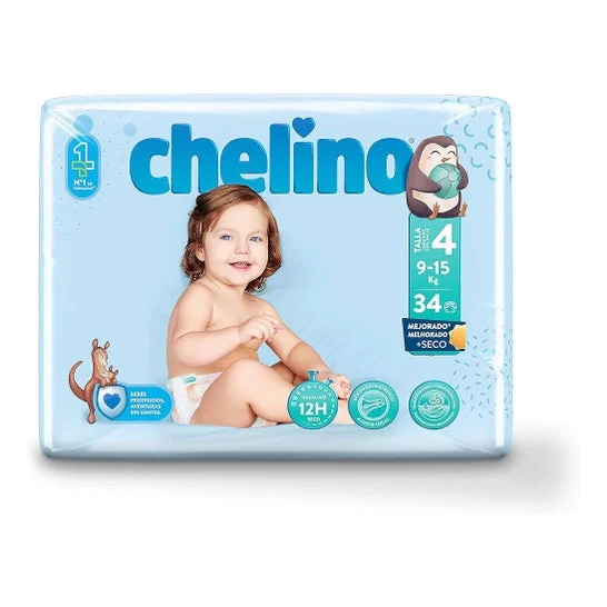 Chelino Pañal Infantil Goteo T4 9-15Kg 34uds