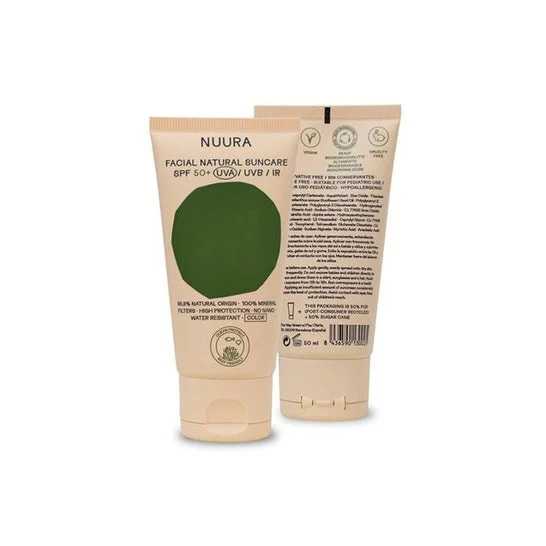 Nuura Crema Solare Viso Spf50 Colore 50ml