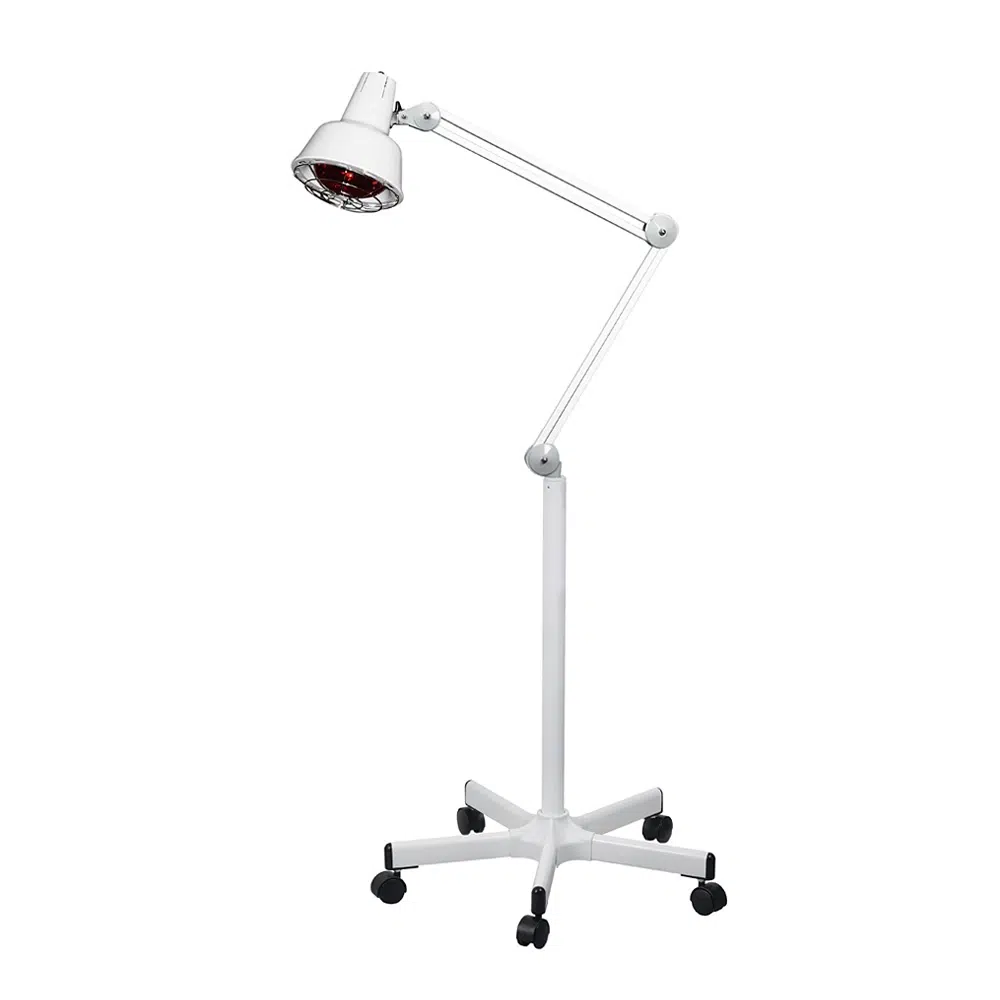 Lampada a Infrarossi per Termoterapia – 275W, Braccio Articolato e Stativo a 5 Ruote