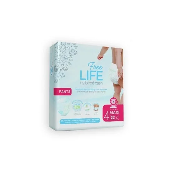 Freelife Bebecash Pants Pannolino per neonati Maxi taglia 4 8-15kg 22pcs