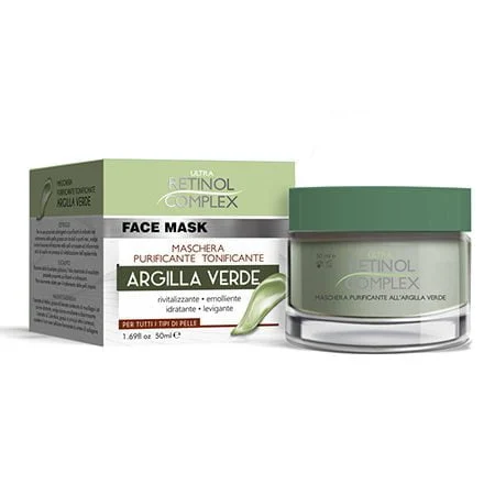 MASHERA VISO PURIFICANTE TONIFICANTE ARGILLA VERDE – RETINOL COMPLEX – 50 ML