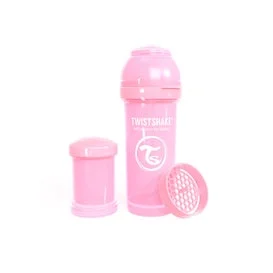 Twistshake Biberón Anticólico Rosa +2m 260ml