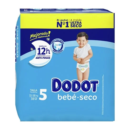 Dodot Baby Diaper Dry 12h taglia 5 36uds