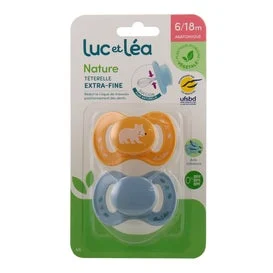Luc et Léa Set Nature Chupete Tetina Extra Fina 6-18m 2uds