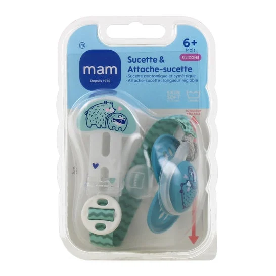 Mam Kit Chupete & Clip Chupete Silicona +6M