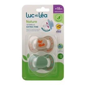 Luc et Lea Nature Chupete Zorro +18M 2uds