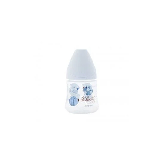 Flacone di tettarella in lattice blu vintage Suavinex™ 3 posizioni dimensione 1 150ml