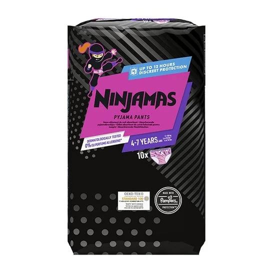 Pampers Ninjamas Pyjama Pants 4-7 Años Rosa Talla 7 10uds