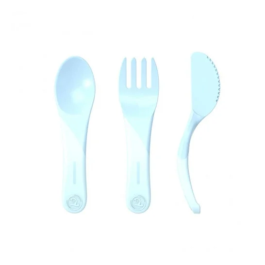 Set di posate Twistshake Learning +6 mesi blu