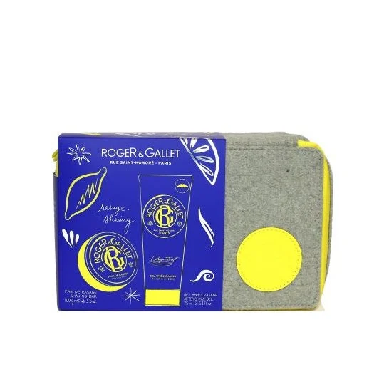 Roger & Gallet Estuche Twist Barra de Afeitar + Gel After Shave 3uds