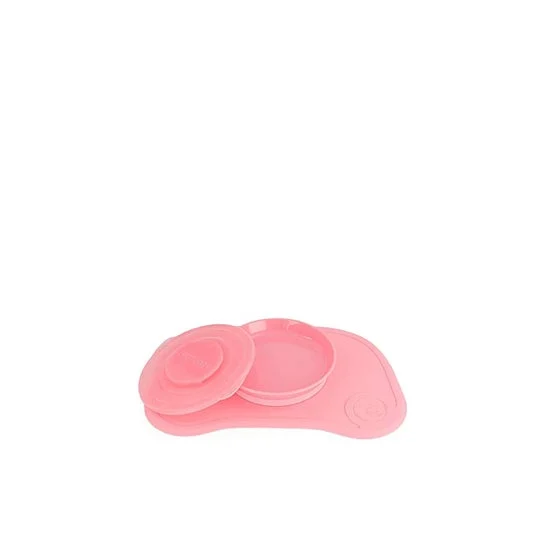 Twistshake Click-Mat Mini Rosa+Set di piatti