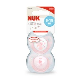 Nuk Baby Rose succhietto con tettarella in silicone senza anello 2pz