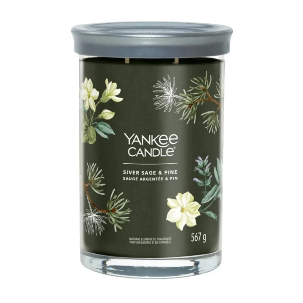 Yankee Candle Silver Sage & Pine Signature Tumbler Candele (salvia argentata e pino) - Candela profumata - 567,0 g