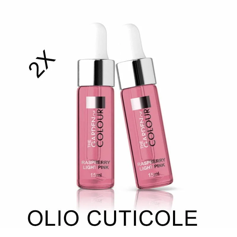 2 x OLIO CUTICOLE LAMPONE the Garden of Colour pipetta 15 ml SILCARE