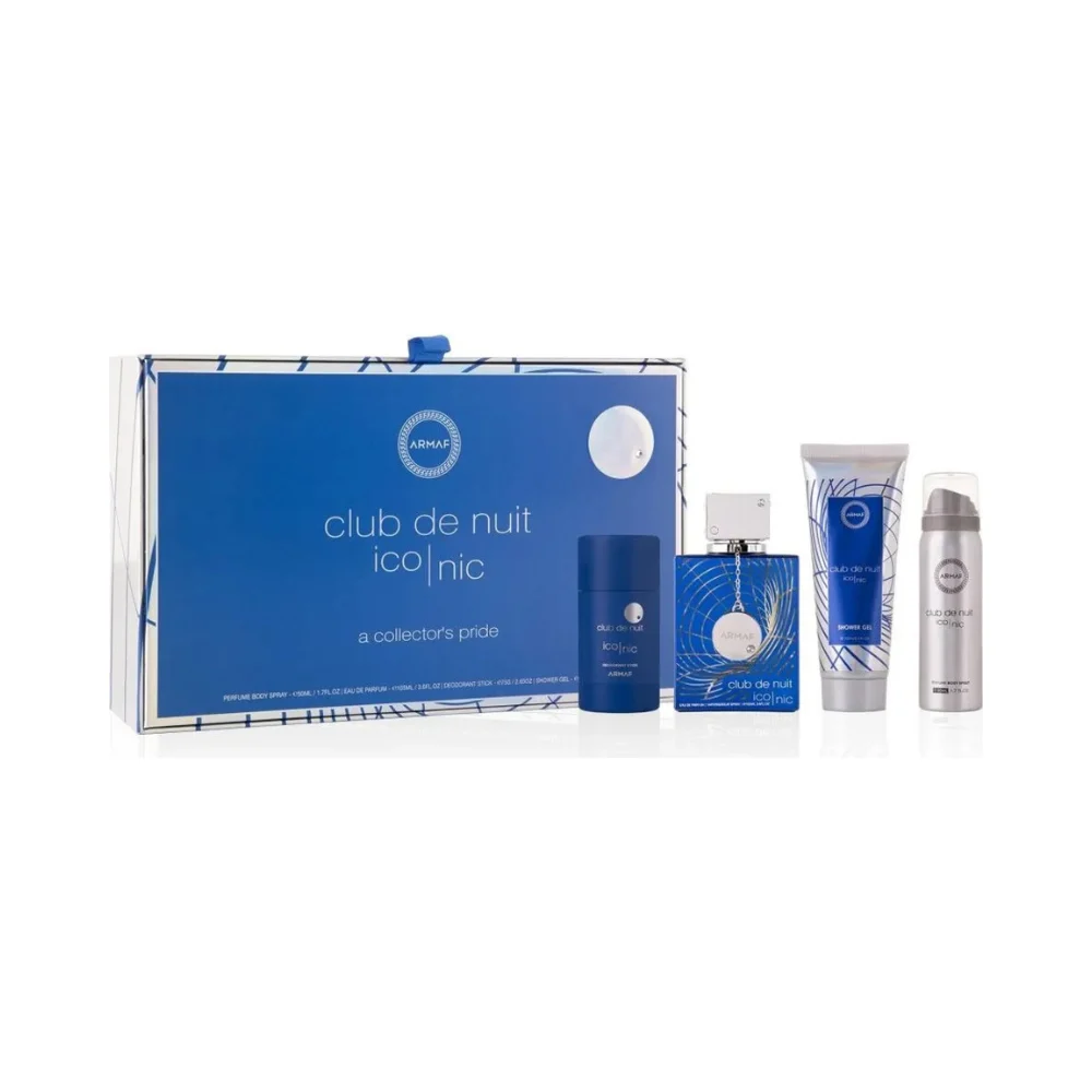 Armaf Club De Nuit Blue Iconic Set regalo EDP 105 ml, deostick 75 g, deospray 50 ml e gel doccia 100 ml - 105 ml