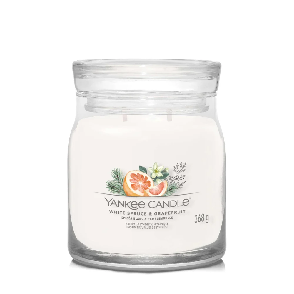 Yankee Candle White Spruce & Grapefruit Signature candela- 368,0 g