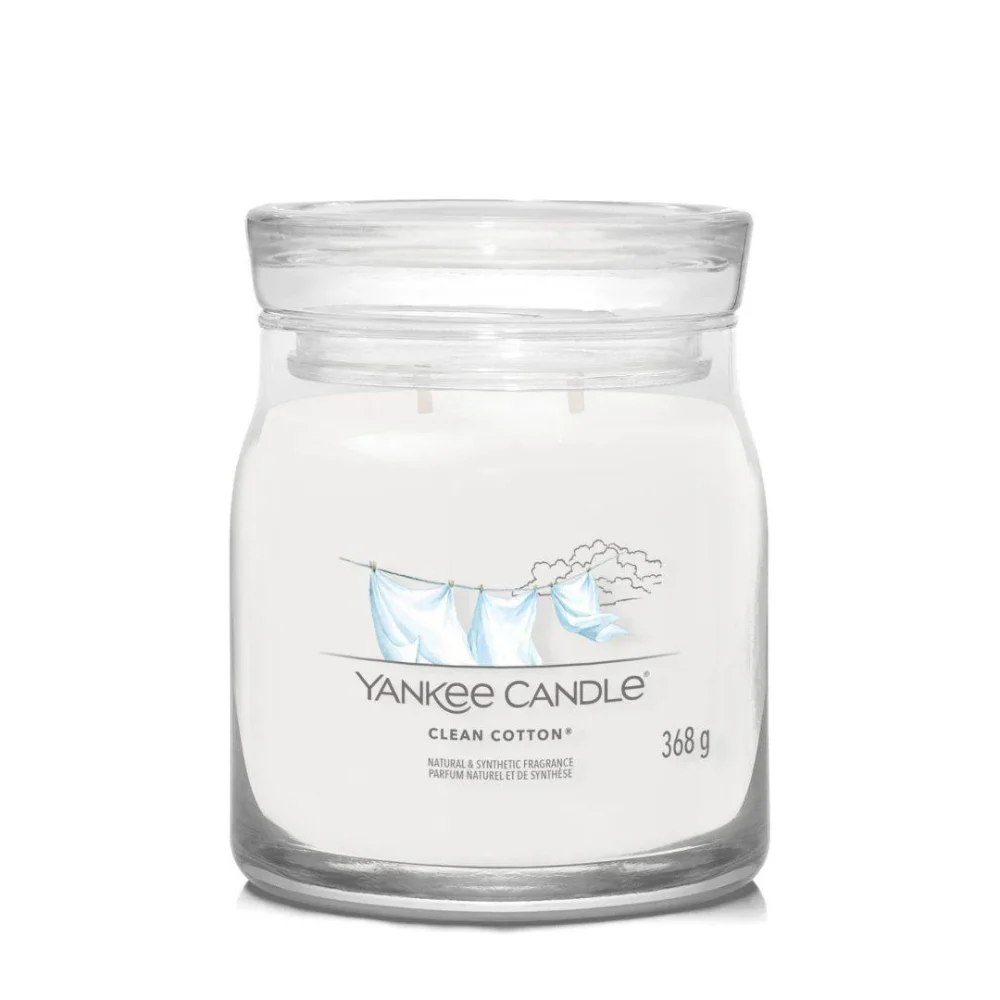 Yankee Candle Candela Clean Cotton Signature (cotone pulito) - 368,0 g