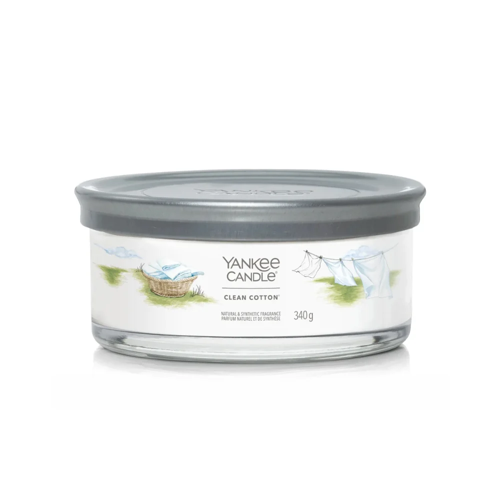 Yankee Candle Candela bicchiere Clean Cotton Signature (cotone pulito) - 340,0 g
