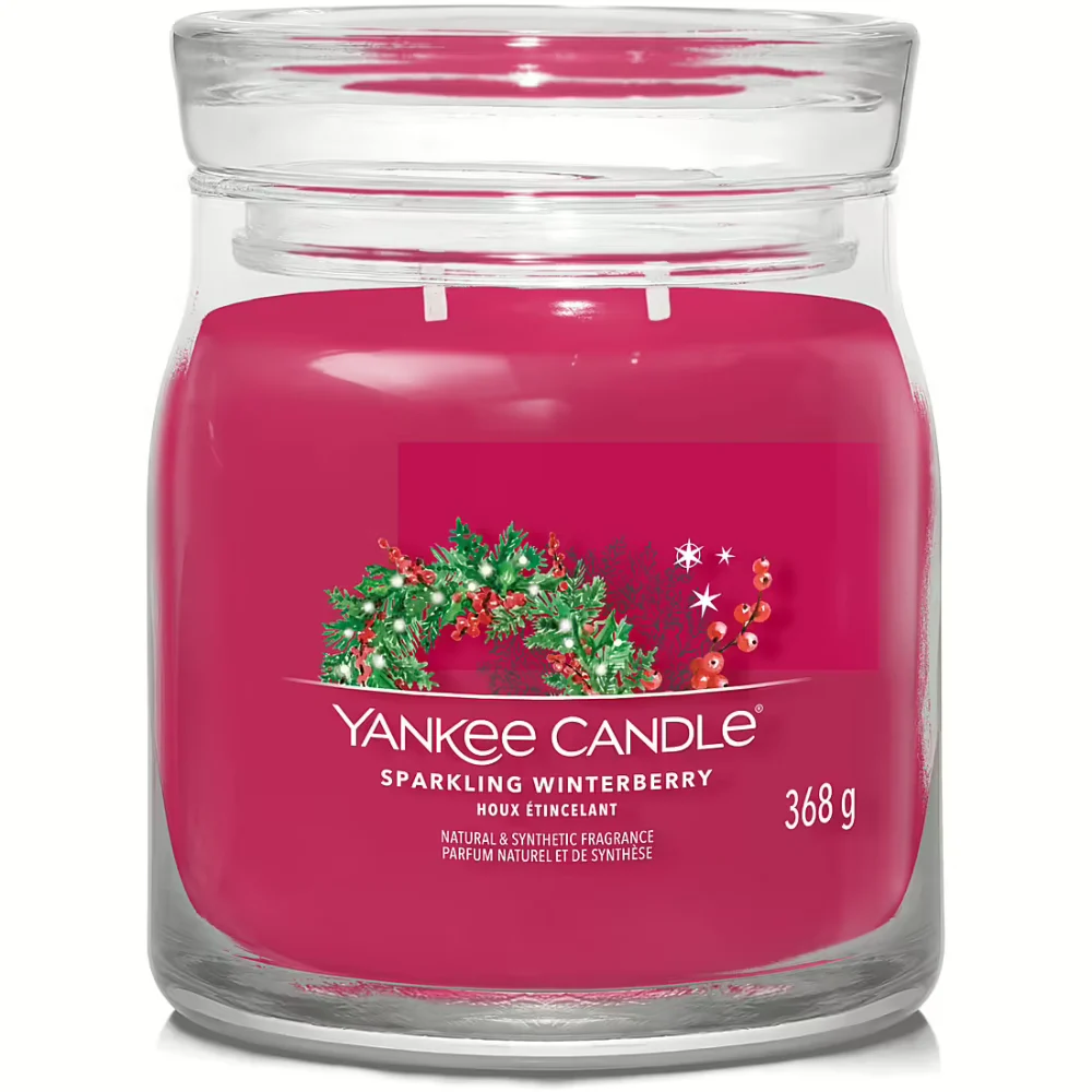 Yankee Candle Sparkling Winterberry Signature candela- 368,0 g