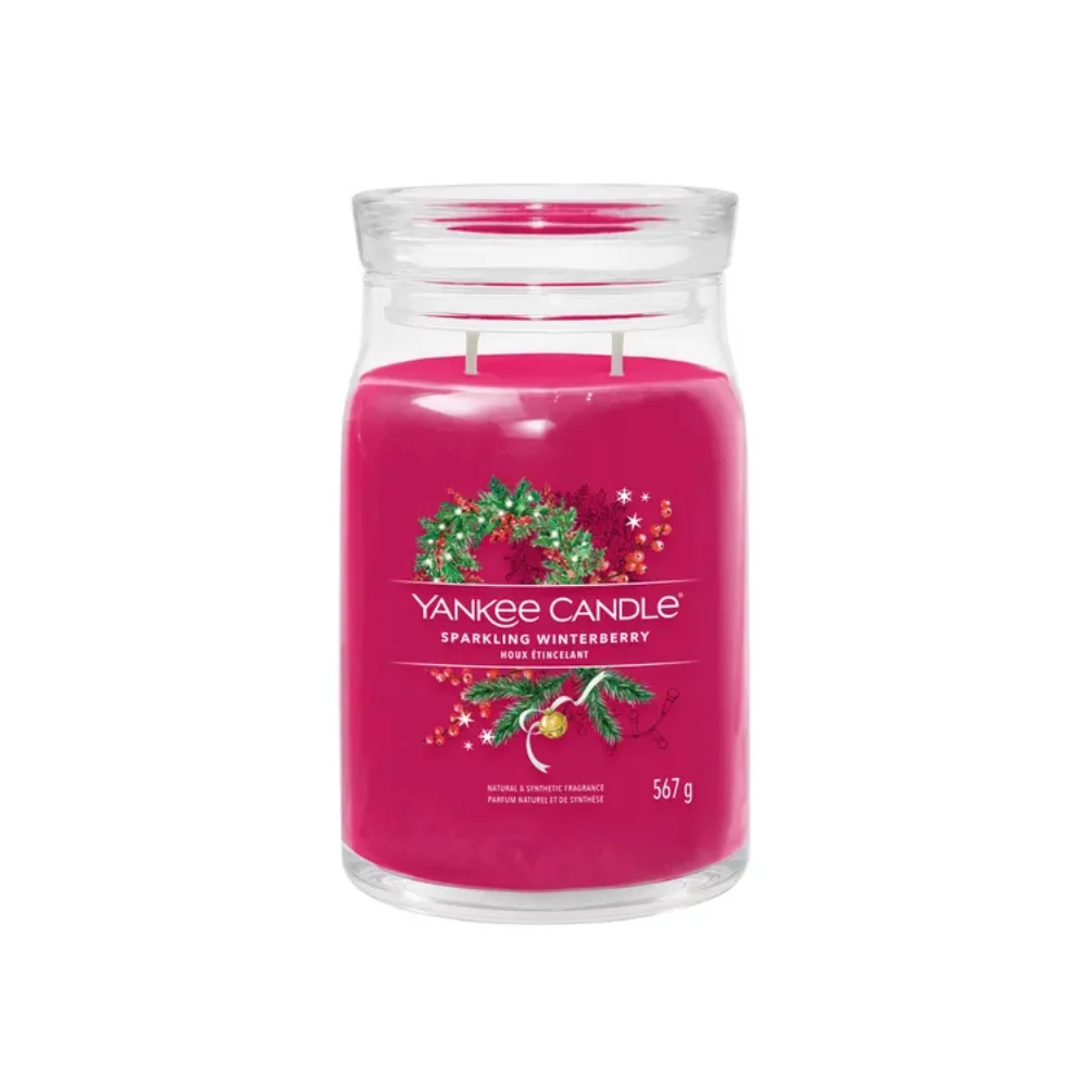 Yankee Candle Spumante Winterberry Signature (scintillanti bacche invernali) - Candela profumata - 567,0 g
