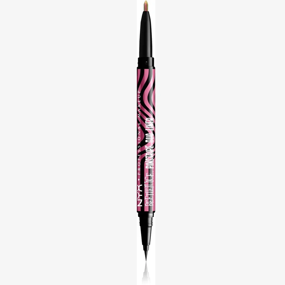 NYX Professional Makeup Beetlejuice Pinstripe Duo Liner eyeliner 2 in 1 colore 01 Pink Chrome 0,5 ml