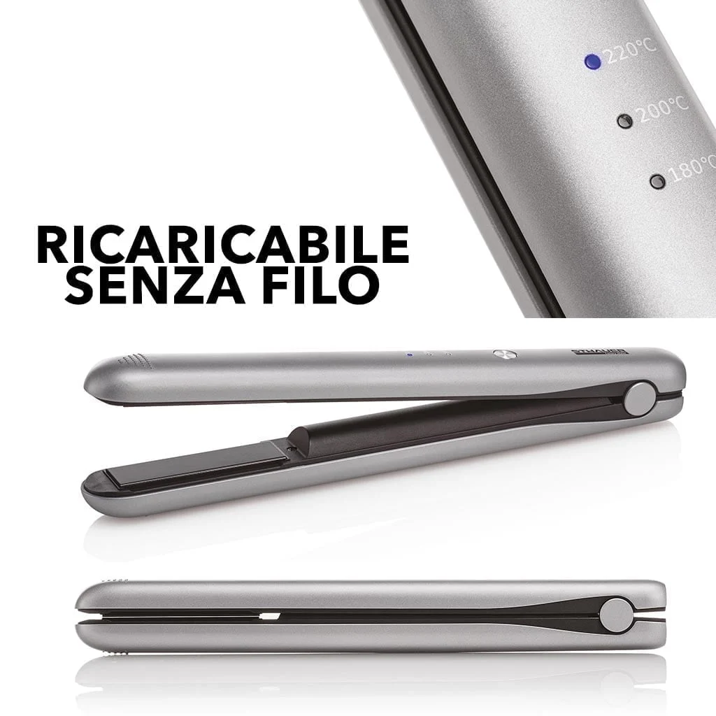 PIASTRA PER CAPELLI SENZA FILO RICARICABILE NAXOS CORDLESS PRO STHAUER