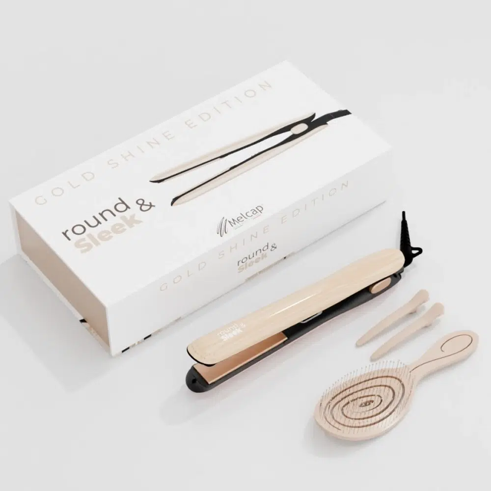 Piastra per capelli BOX ROUND & SLEEK GOLD SHINE EDITION