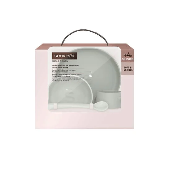 Suavinex Stoviglie Silicone Soft & Flexible Menta 4 Unità