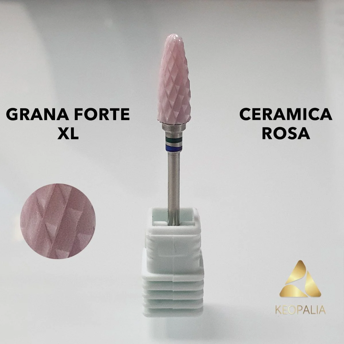 Punta in Ceramica Forte Rosa Pink Universale per Fresa Manicure e Ricostruzione Unghie