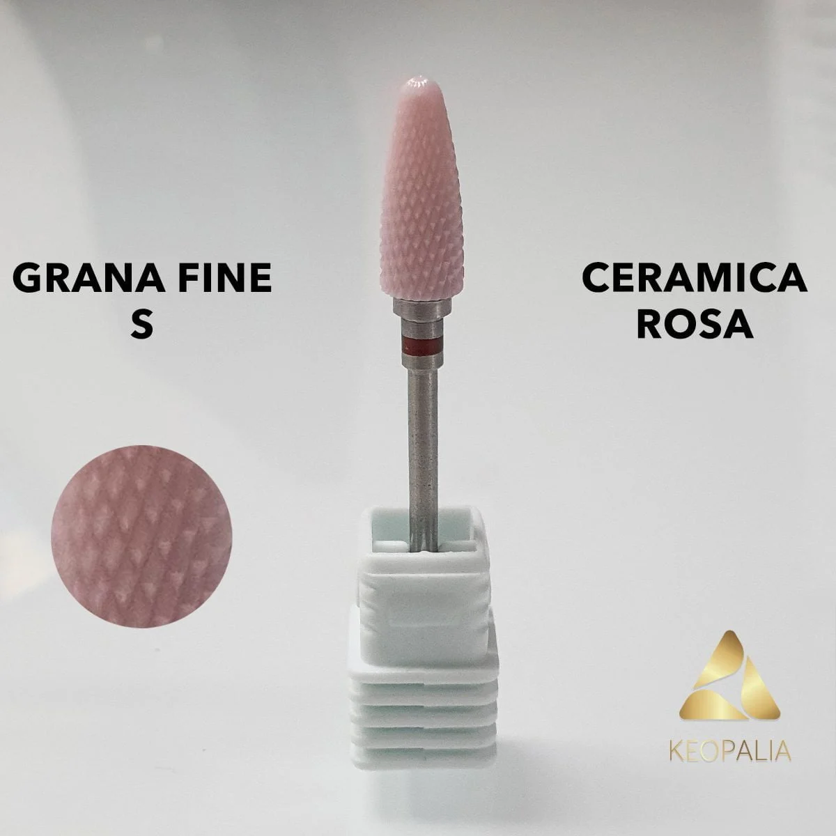 Punta in Ceramica Sottile Rosa Pink Universale per Fresa Manicure e Ricostruzione Unghie
