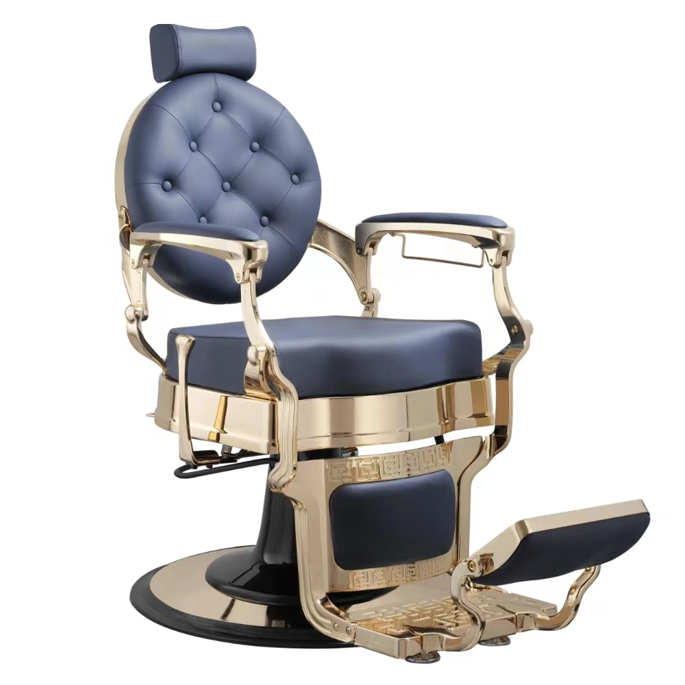 POLTRONA DA BARBIERE BLU VINTAGE BARBER SHOP BUZZ