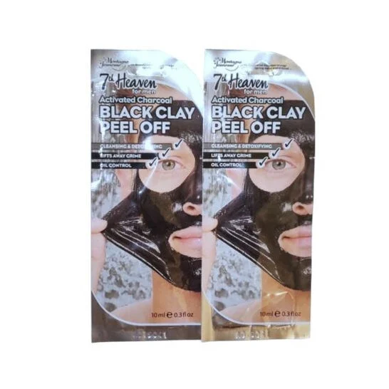 7th Heaven Men Black Clay Peel Off Mask 10ml