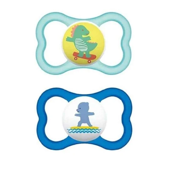 Mam Succhietto Air Silicone 16+ Blu 2 Unità