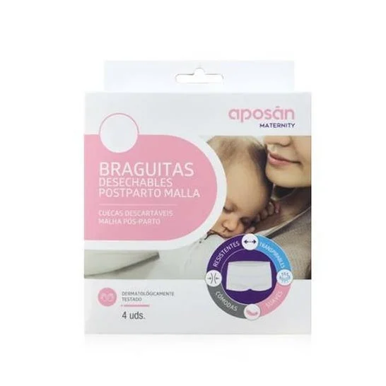 Aposán Braguitas Desechables Postparto Malla Talla L 4uds