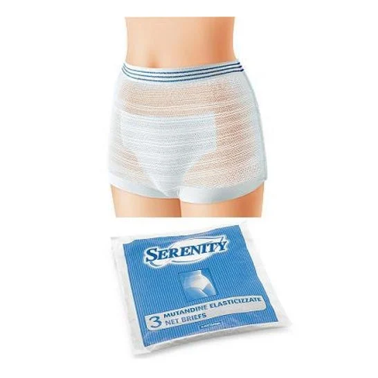 Serenity Mutandina Elastica Rettangolare Rete Talla S 3 Unità