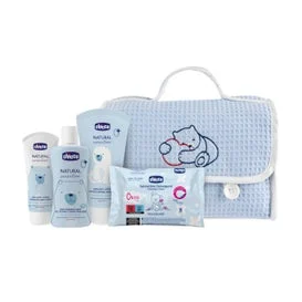 Chicco Pack Natural Sensation + Borsa Pique Blu 4 Unità