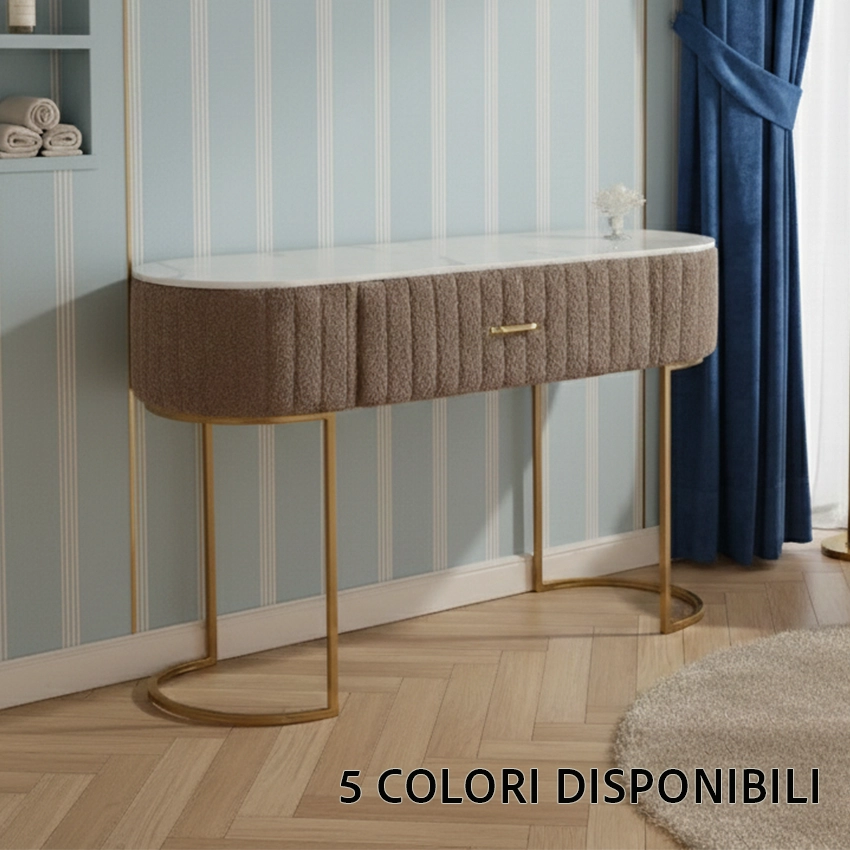 Consolle in Teddy – Scrivania mobile per centro estetico, spa, salone di bellezza e parrucchiere
